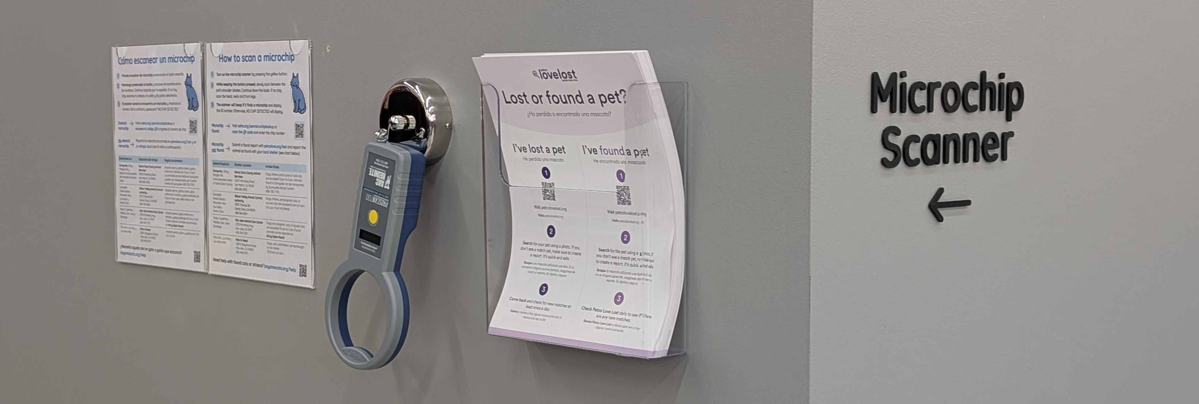 Visit our microchip scanning station at Petco Sunnyvale